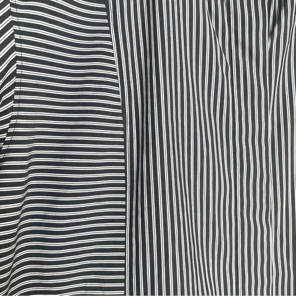 Lafayette 148 Charcoal Gray White Stripe Button Down Shirt - Picture 3 of 10